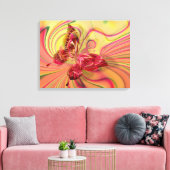 toile enveloppée de papillon rouge pêche (Insitu(Salon))