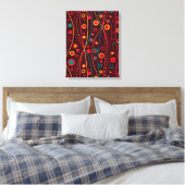 Toile Enveloppée de particules rouges (Insitu(Chambre))