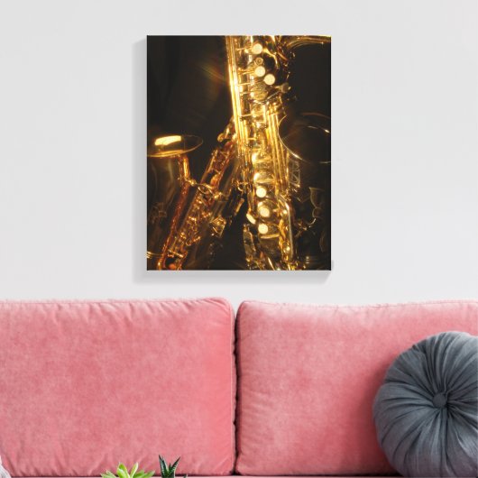 Toile enveloppée de saxophone (Insitu(Salon))