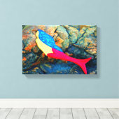 toile enveloppée de sirène sous-marine (Insitu (Plancher de Bois))