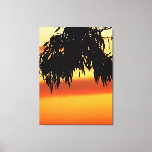 Toile enveloppée de soleil de silhouette australie (Recto)