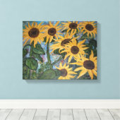 Toile enveloppée de tournesol (Insitu (Plancher de Bois))