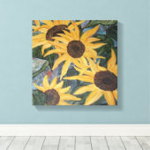 Toile enveloppée de tournesol (Insitu (Plancher de Bois))