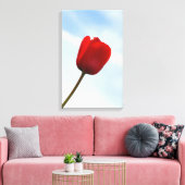 Toile enveloppée de tulipe rouge (Insitu(Salon))