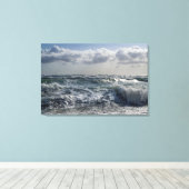 toile enveloppée de vagues océaniques (Insitu (Plancher de Bois))