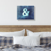 toile enveloppée d'espere peint art bleu (Insitu(Chambre))