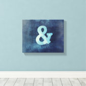 toile enveloppée d'espere peint art bleu (Insitu (Plancher de Bois))