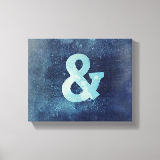 toile enveloppée d'espere peint art bleu (Recto)