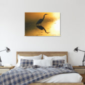 Toile enveloppée du coucher de soleil Egret (Insitu(Chambre))