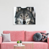 Toile enveloppée d'yeux de loup gris (Insitu(Salon))