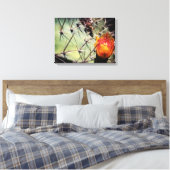 Toile Enveloppée Fleur de Cactus (Insitu(Chambre))