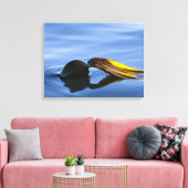 Toile Enveloppée Fronds Dorés (Insitu(Salon))