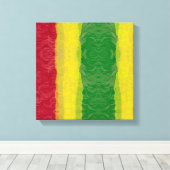 Toile enveloppée Impression, Rasta Rouge Jaune Ver (Insitu (Plancher de Bois))