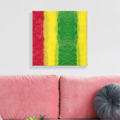 Toile enveloppée Impression, Rasta Rouge Jaune Ver (Insitu(Salon))