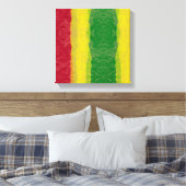 Toile enveloppée Impression, Rasta Rouge Jaune Ver (Insitu(Chambre))