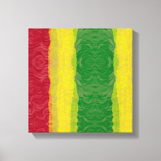 Toile enveloppée Impression, Rasta Rouge Jaune Ver (Recto)