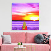 Toile Enveloppée - Juste Ici En Attendant Vous (Insitu(Salon))