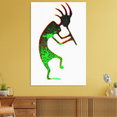 toile enveloppée kokopelli vert (Insitu(Salon))