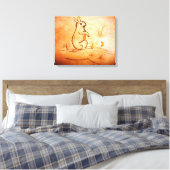 Toile enveloppée : lapin dans le désert pour amour (Insitu(Chambre))