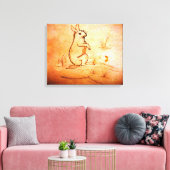 Toile enveloppée : lapin dans le désert pour amour (Insitu(Salon))