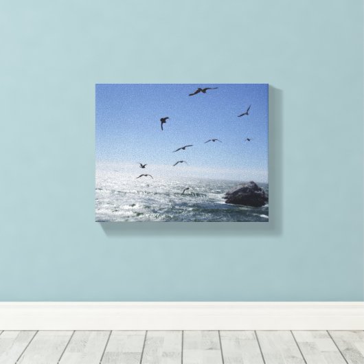 Toile enveloppée Ocean & Gulls (Insitu (Plancher de Bois))