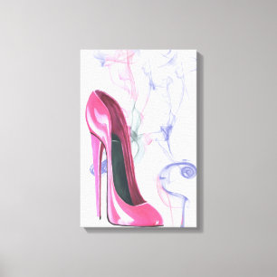 Toile enveloppée par chaussure stylet rose de