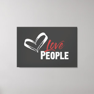 Toile enveloppée par gens d'amour