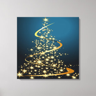 Toile enveloppée par prime d'or d'arbre de Noël