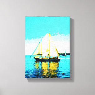 toile enveloppée par schooner de navigation