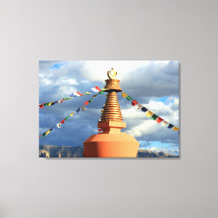 Toile enveloppée par stupa bouddhiste