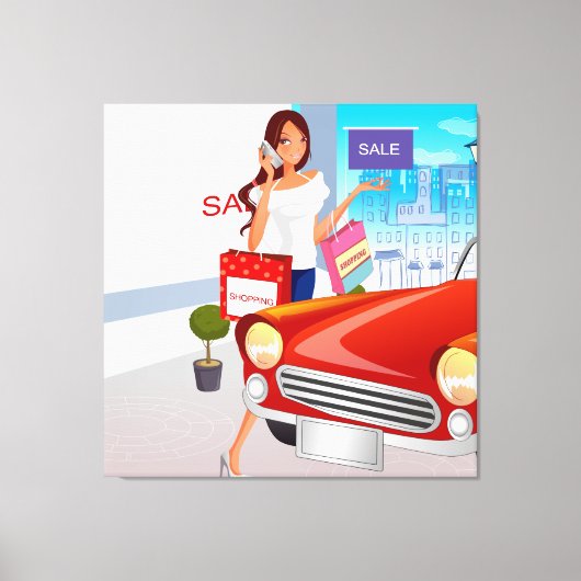 Toile Enveloppée Pour Fille Commerçante (Recto)