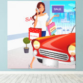 Toile Enveloppée Pour Fille Commerçante (Insitu (Plancher de Bois))