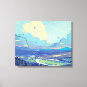 Toile enveloppée Premium Art numérique (Gloss)