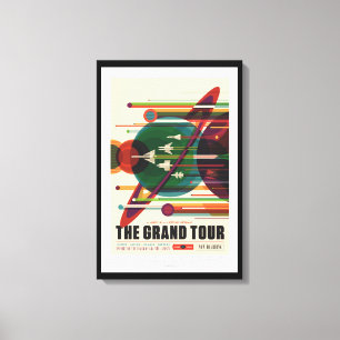 Toile enveloppée rétro par affiche de voyage de