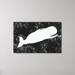toile enveloppée riante de baleine blanche
