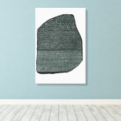 Toile enveloppée Rosetta Pierre Hiéroglyphes égypt (Insitu (Plancher de Bois))