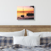 Toile Enveloppée Silhouette Coucher Du Soleil (Insitu(Chambre))