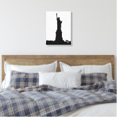 Toile enveloppée silhouette de la Statue de la Lib (Insitu(Chambre))