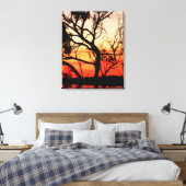 Toile Enveloppée Silhouette Sunset Art Vivant (Insitu(Chambre))