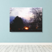 Toile Enveloppée Sunrise de Fireball (Insitu (Plancher de Bois))