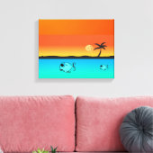 Toile Enveloppée Sunset Island (Insitu(Salon))