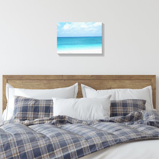 Toile Enveloppée Vue Plage Océan (Insitu(Chambre))
