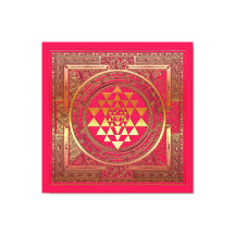 toile enveloppée yantra mandala inde yoga rose or