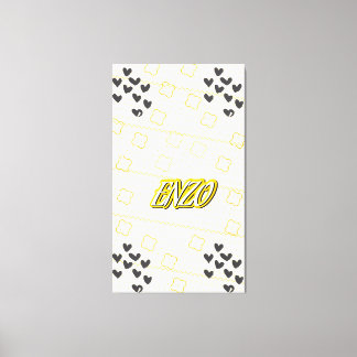 Toile Enzo, nome pessoal de caligrafia desenhada à mão