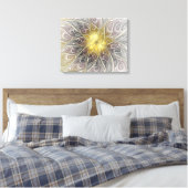 Toile Épanouissement avec fleur fractale abstraite moder (Insitu(Chambre))