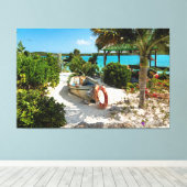 Toile Epave maritime des Caraïbes et océan (Insitu (Plancher de Bois))