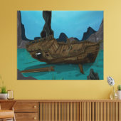 Toile Épave sous l'eau (Insitu(Salon))