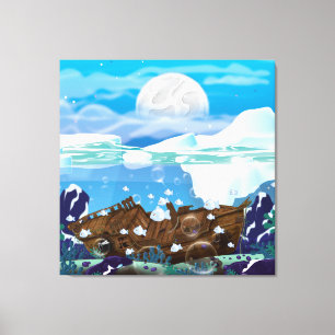 Toile Épave sous-marine de l'Arctique