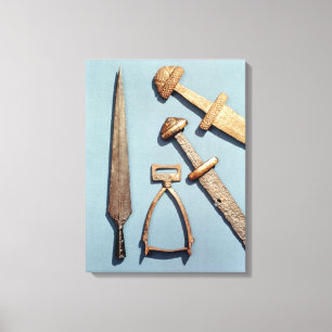 Toile Épées, étrier et fer de lance de Viking
