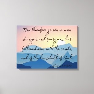 Toile Ephésiens 2:19 Bible Verse KJV Pic Wall Art